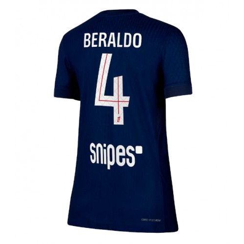 Paris Saint-Germain Lucas Beraldo #4 Replik Heimtrikot Damen 2025-26 Kurzarm Paris Saint-Germain Lucas Beraldo #4 Replik Heimtrikot Damen 2025-26 Kurzarm